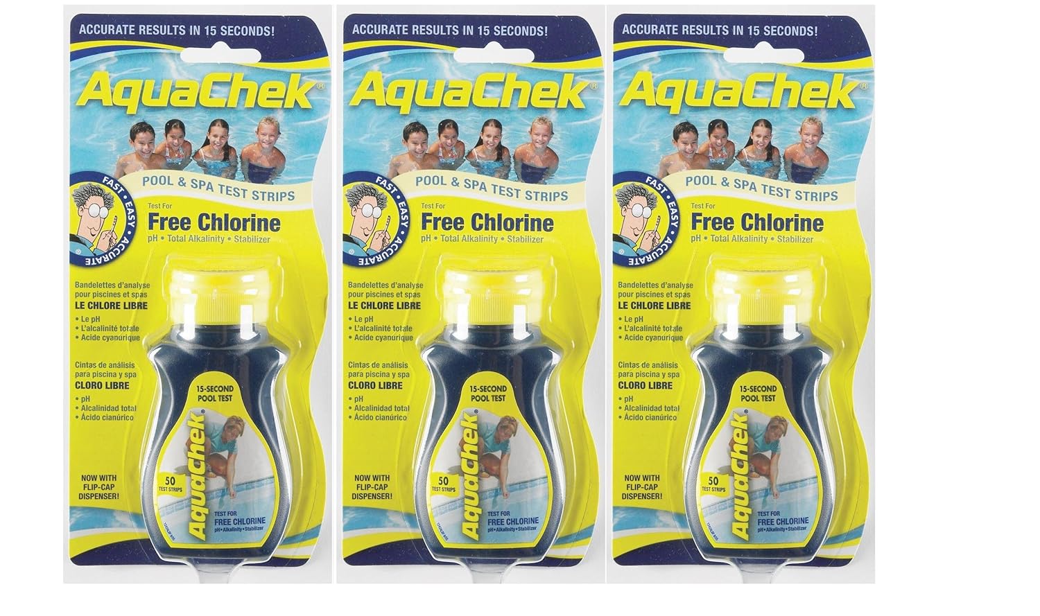 Aquachek Test Strips Multi pack 3x50 (150 strips) Garden