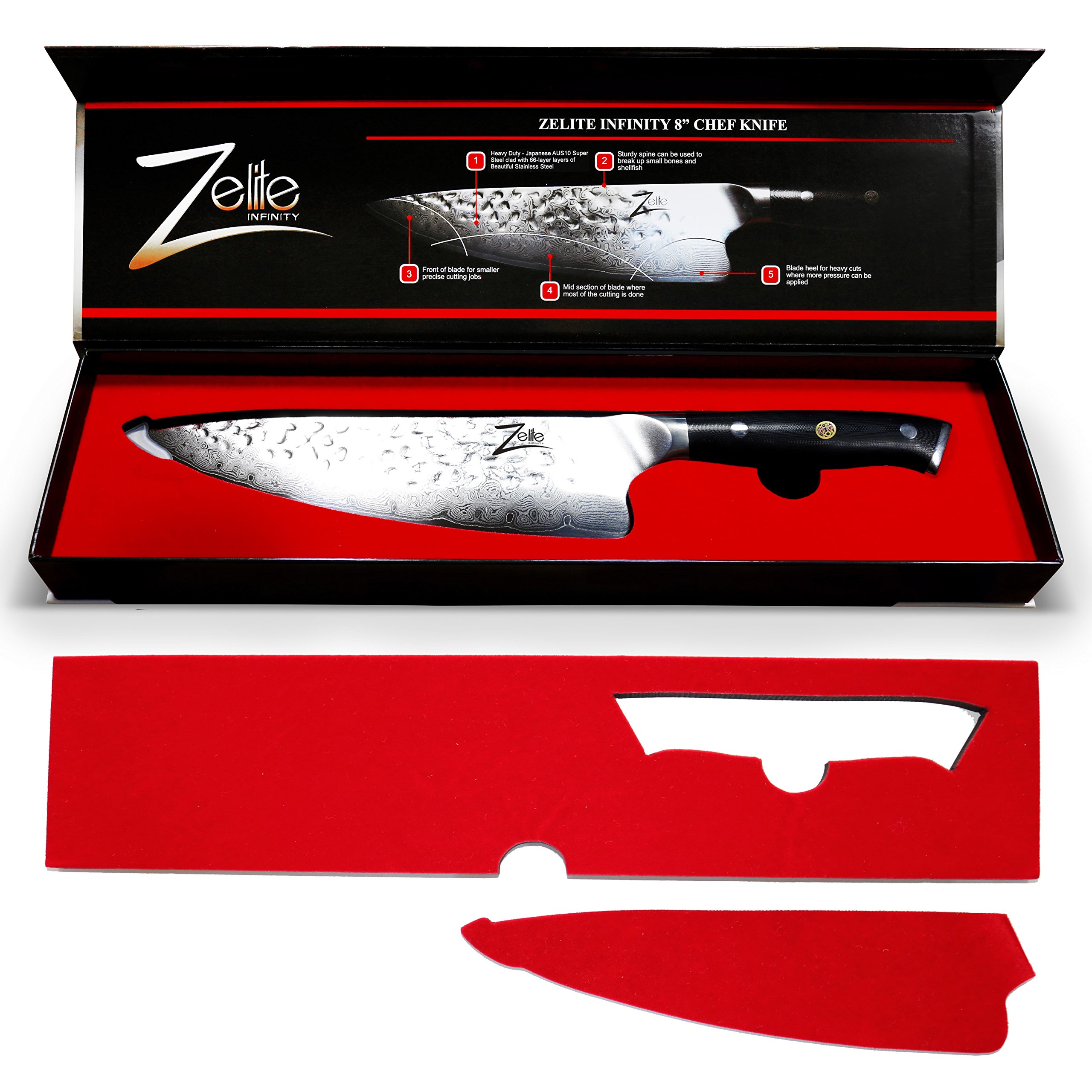 ZELITE INFINITY Chef Knife 8 Inch AlphaRoyal Series Executive Chefs