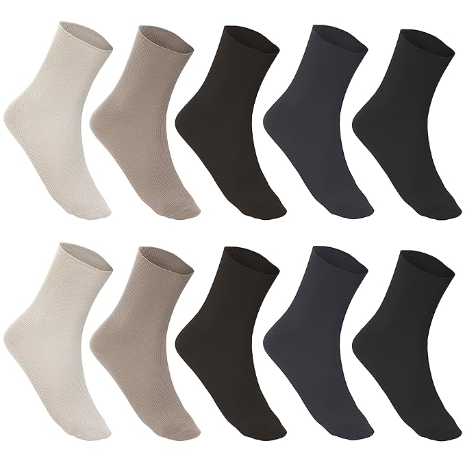 millionen-olly 10 PAAR DAMEN DIABETIKER SOCKEN OHNE GUMMI + GEMISCHT + 100% BAUMWOLLE + 35 36 37 38 39 40 41 42 + WOW