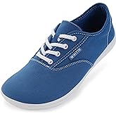 WHITIN Men's Wide Canvas Barefoot Sneakers | Zero Drop Sole | Minimalist Footwear
