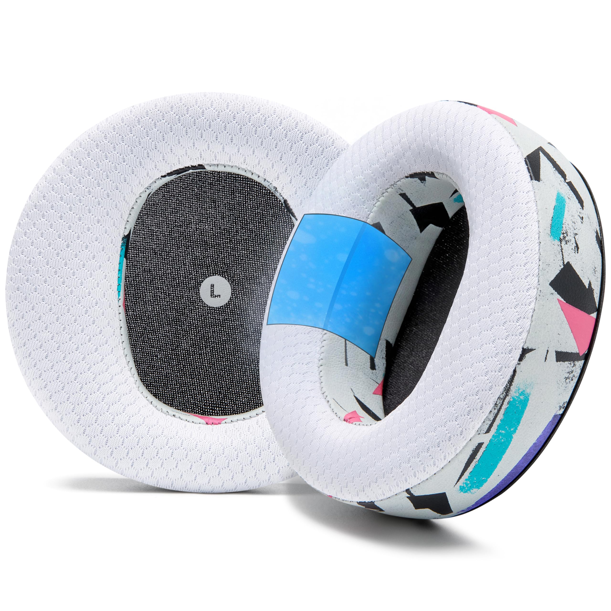 WC FreeZe Maxwell - Cooling Gel Replacement Earpads for Audeze Maxwell Headphones by Wicked Cushions - Elevate Comfort, Durability, Thickness & Sound Isolation for Epic Gaming Sessions | 90's White