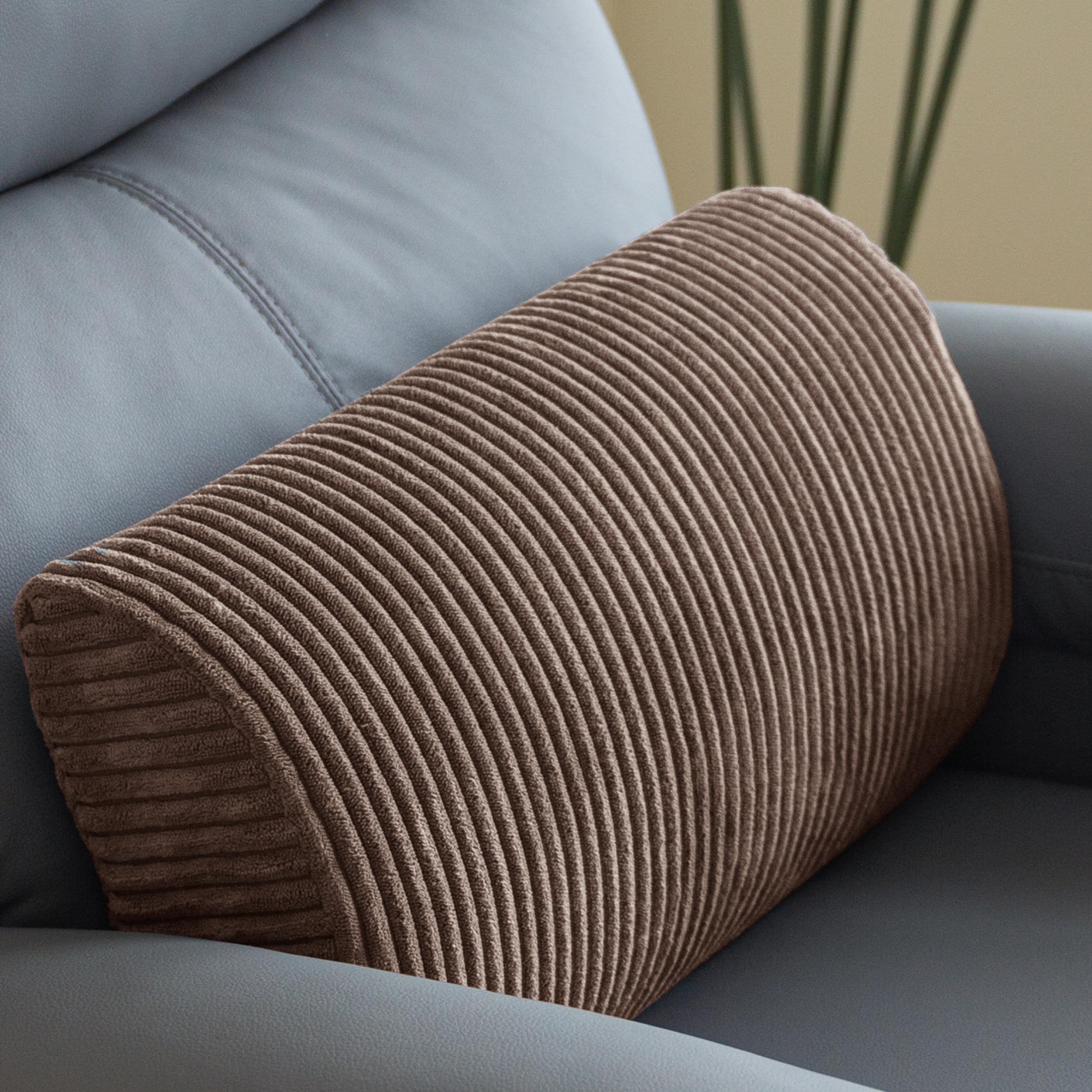 HIGOGOGO Lumbar Support Pillow for Recliner Chair/Accent Chair/Couch, Memory Foam Back Support Cushion for Elderly, Recliner Cushions for Back Rest, XX-Medium，Brown
