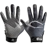 Cutters Football Gloves - Game Day Football Receiver Gloves with High Tack Silicone Grip, Superior Support and Protection, Adult &amp; Youth
