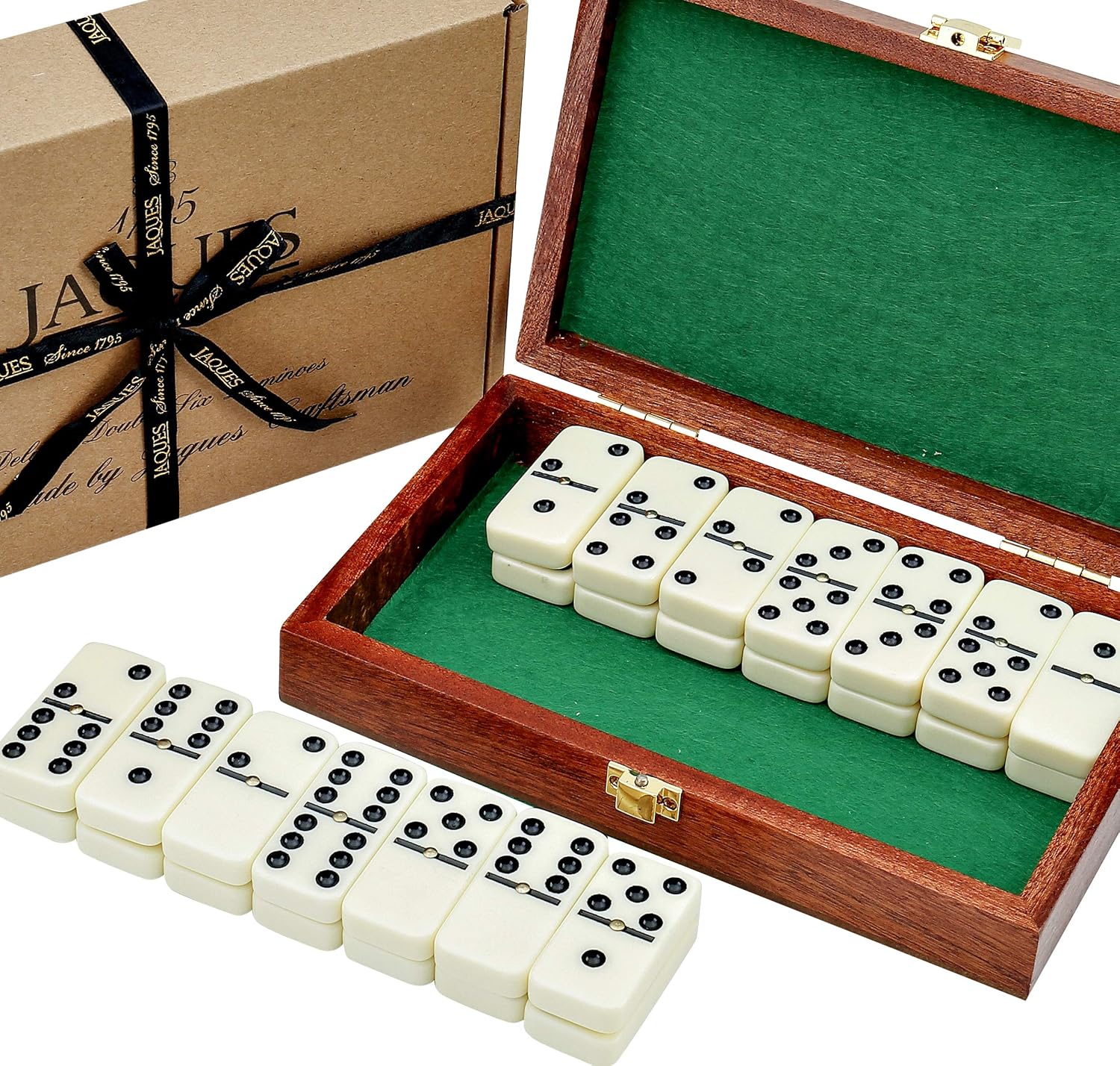 Domino Domino Spiele Sechs Domino Set in MahagoniEtui spiel des