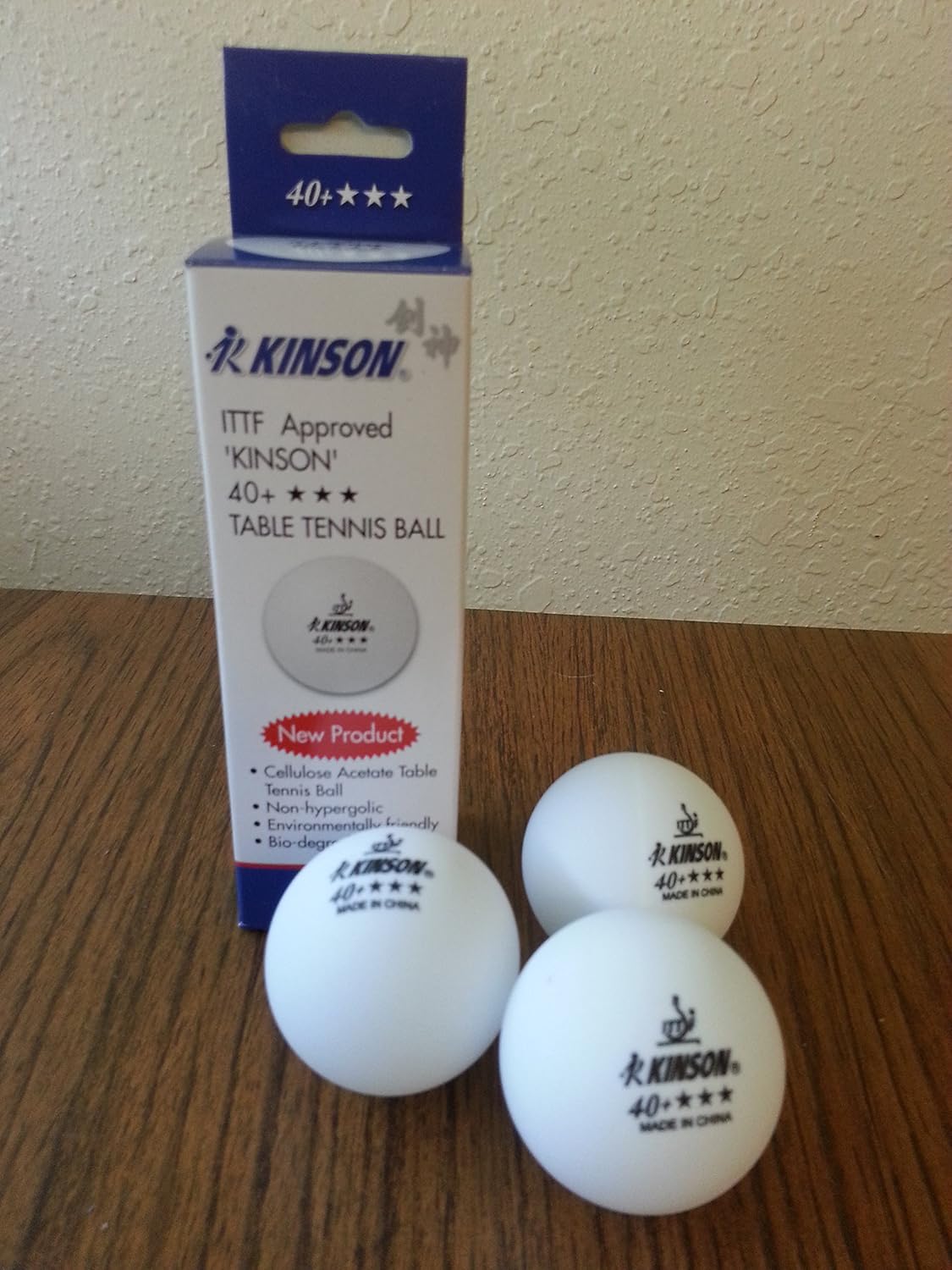 KINSON 40+ 3Star ITTF Approved Table Tennis Ball 3Ball Sports & Outdoors