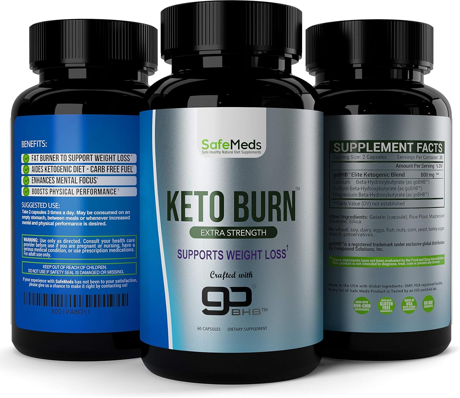 SafeMeds Keto Burn Pills Extra Strength Weight Loss Supplement & Fat