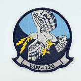 VAW-126 Seahawks Squadron Patch, 4", Hook and Loop