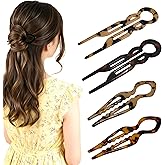 4PCS Prestige French Hair Pins - Serrated Anti-Slip Design, Curved Angle for Better Head Fit, New Elegant Hair Accessories for Women, Suitable for All Hair Types