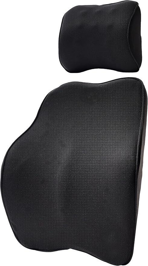 Amazon Alebana 低反発腰クッション 腰クッション ランバーサポート 背中クッション 運転 シートクッション 腰枕 首枕 セット 軽自動車向け シートクッション 車 バイク