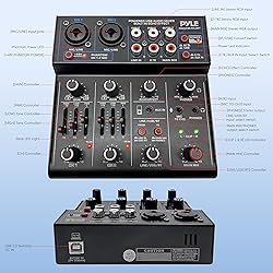 Pyle Professional Wireless DJ Audio Mixer - 4