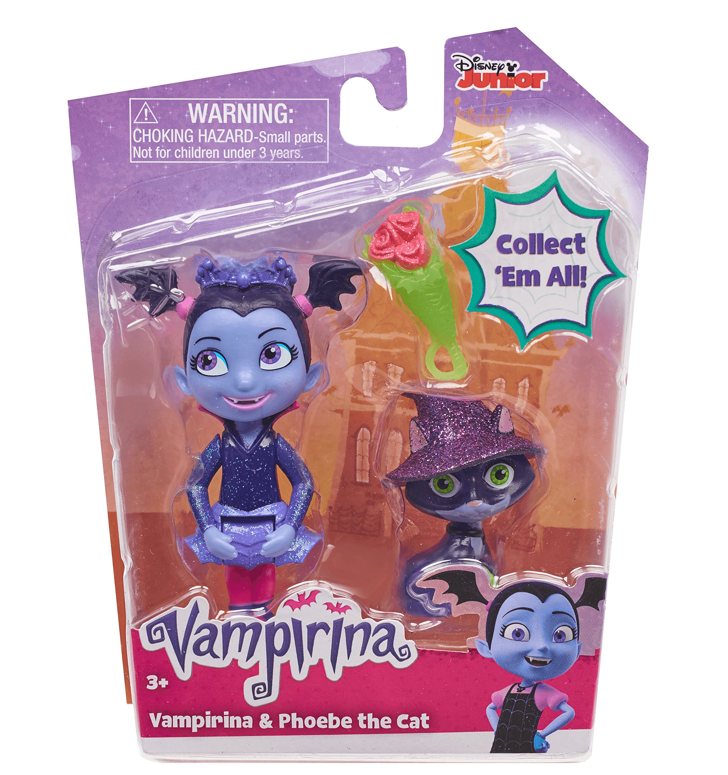 Vampirina Best Ghoul Friends Vee & Phoebe Cat Figure Toy, Multicolor