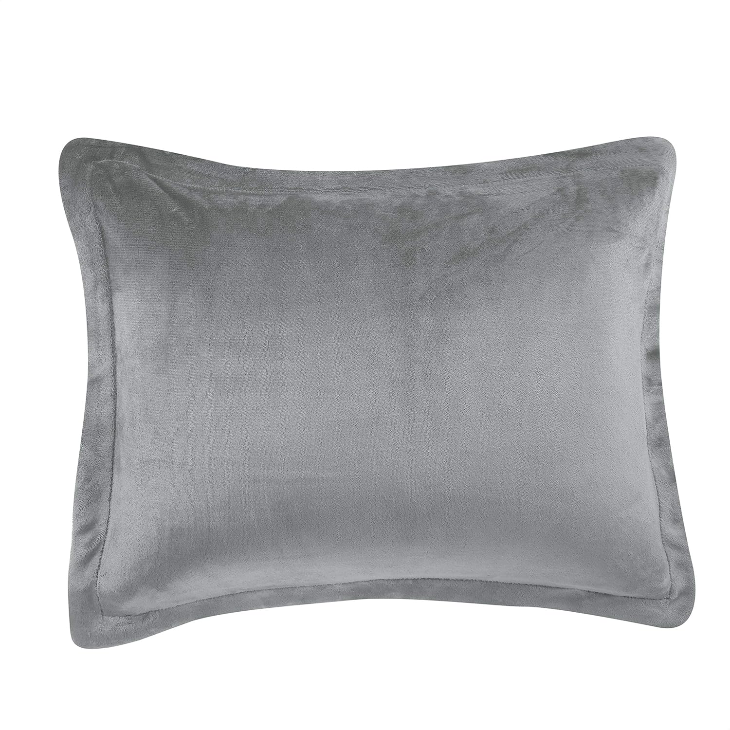 Basics Ultra-Soft Micromink Sherpa Comforter Bed Set, Full or Queen, Gray - 3-Piece: Home & Kitchen