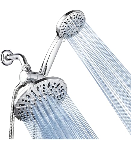 Pommeau De Douche Haute Pression GAOMON – Chromé 15,2 Cm – Réglable 360° – Buses Silicone Anti-calcaire – Effet Pluie Luxe Avec Filtre Et Téflon Inclus
