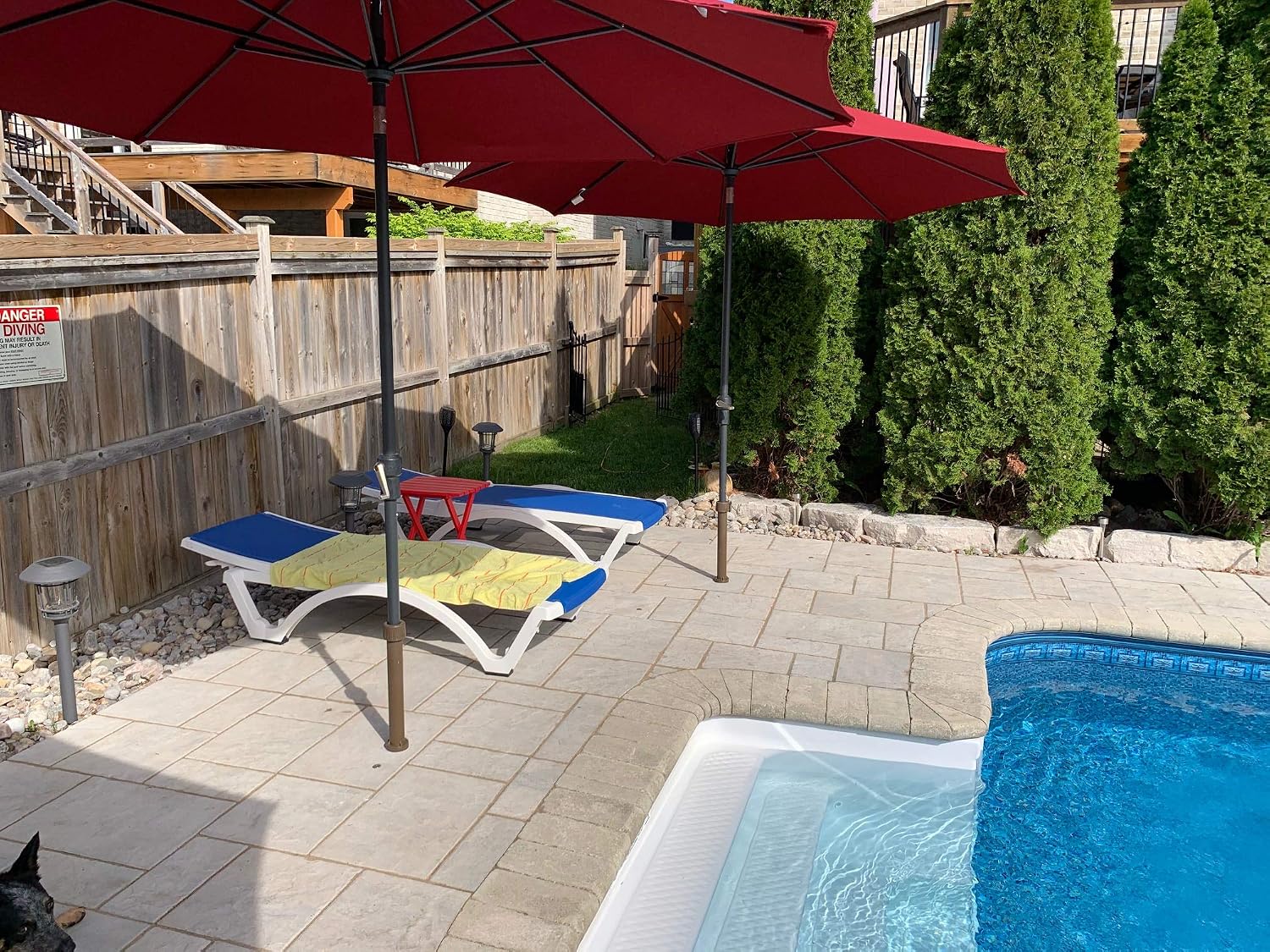 Amazon Com Morespace No Heavy Bulky Weight Needed New Patio Umbrella And Flag Stand Strong Secure Hold Lightweight Easy To Install Garden Outdoor