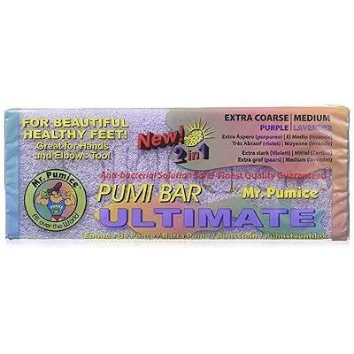 Mr. Pumice Ultimate Pumi Bar 2 in 1 (Coarse/Medium), Lavender/Purple, 1 piece