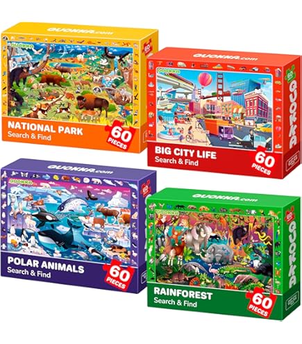 Amazon.com: QUOKKA Multipack of 7 Kids Puzzles for Boys and Girls