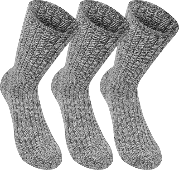 Circle Five 3 oder 6 Paar 100% Schafwollsocken mit Plüschsohle