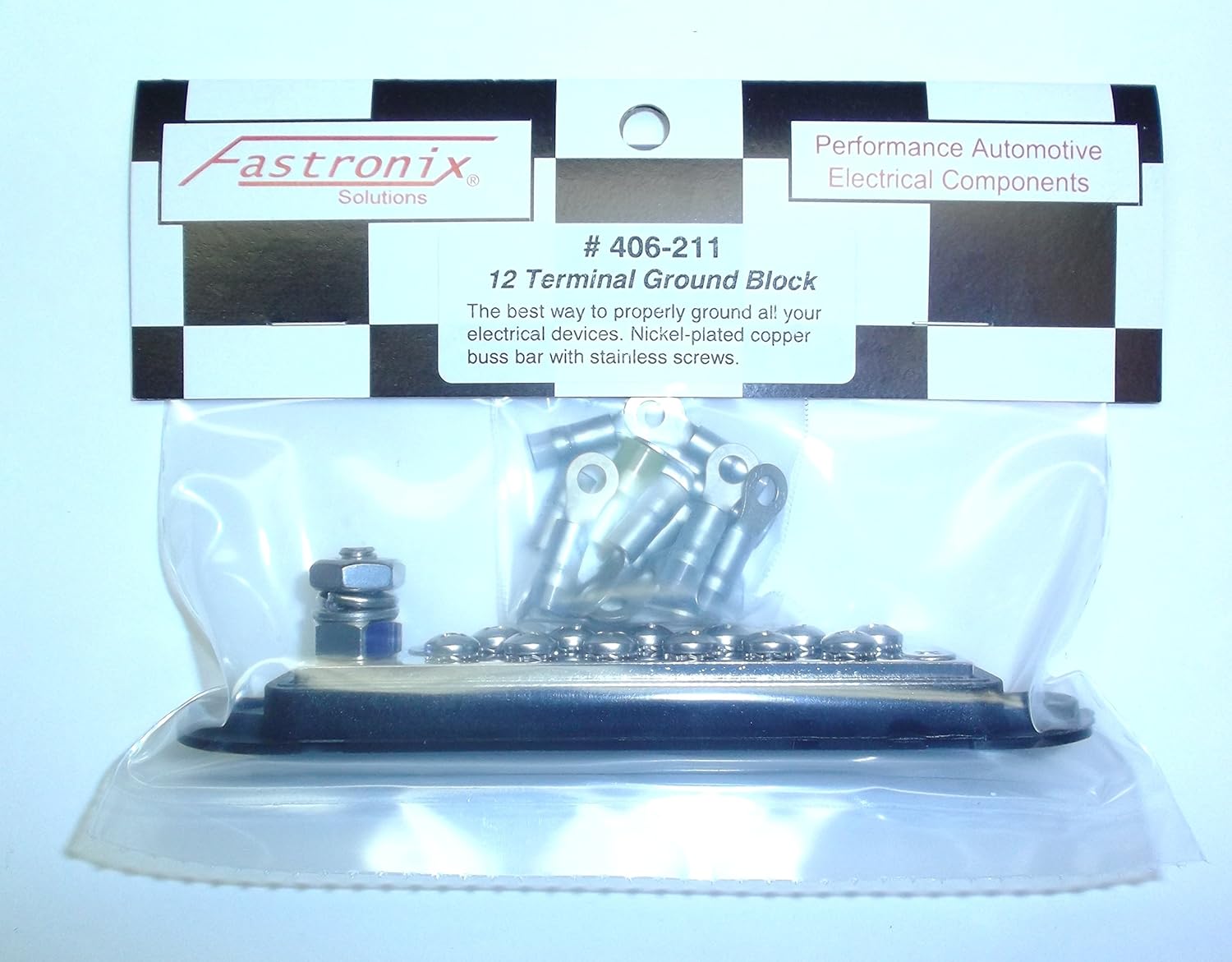 Fastronix 12 Terminal Ground Distribution Block Kit: Electronics