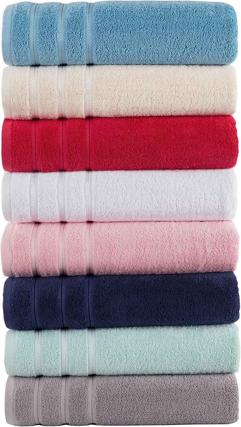 Comfort Realm Soft 6 Piece Towel Set, 600 GSM 100 Percent Cotton 2 Bath Towels 2 Hand Towels 2 Face Towel (6 Piece Towel Set, Silver): Kitchen & Dining