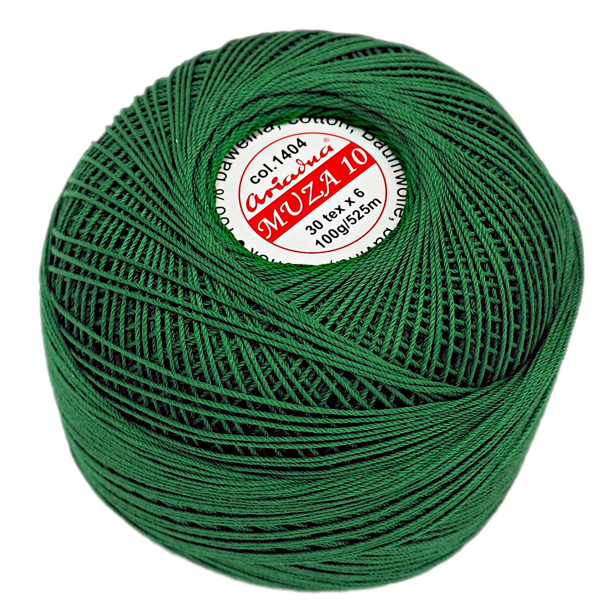 Luxurious Feel Crochet and Knitting Size 10, Fine Thread (574yd / 525m) Cotton Crochet Yarn (3.52oz / 100g (Forest (1404))