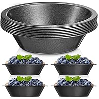 Gandeer 8 Pieces 4 Inch Mini Pie Pan Black Tins Round T Pans for Baking Carbon Steel Pizza Nonstick Plate Small Bakeware Set 