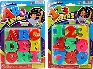 Amazon.com: JA-RU ABC Magnetic Letters and Numbers Party Favor Bundle ...