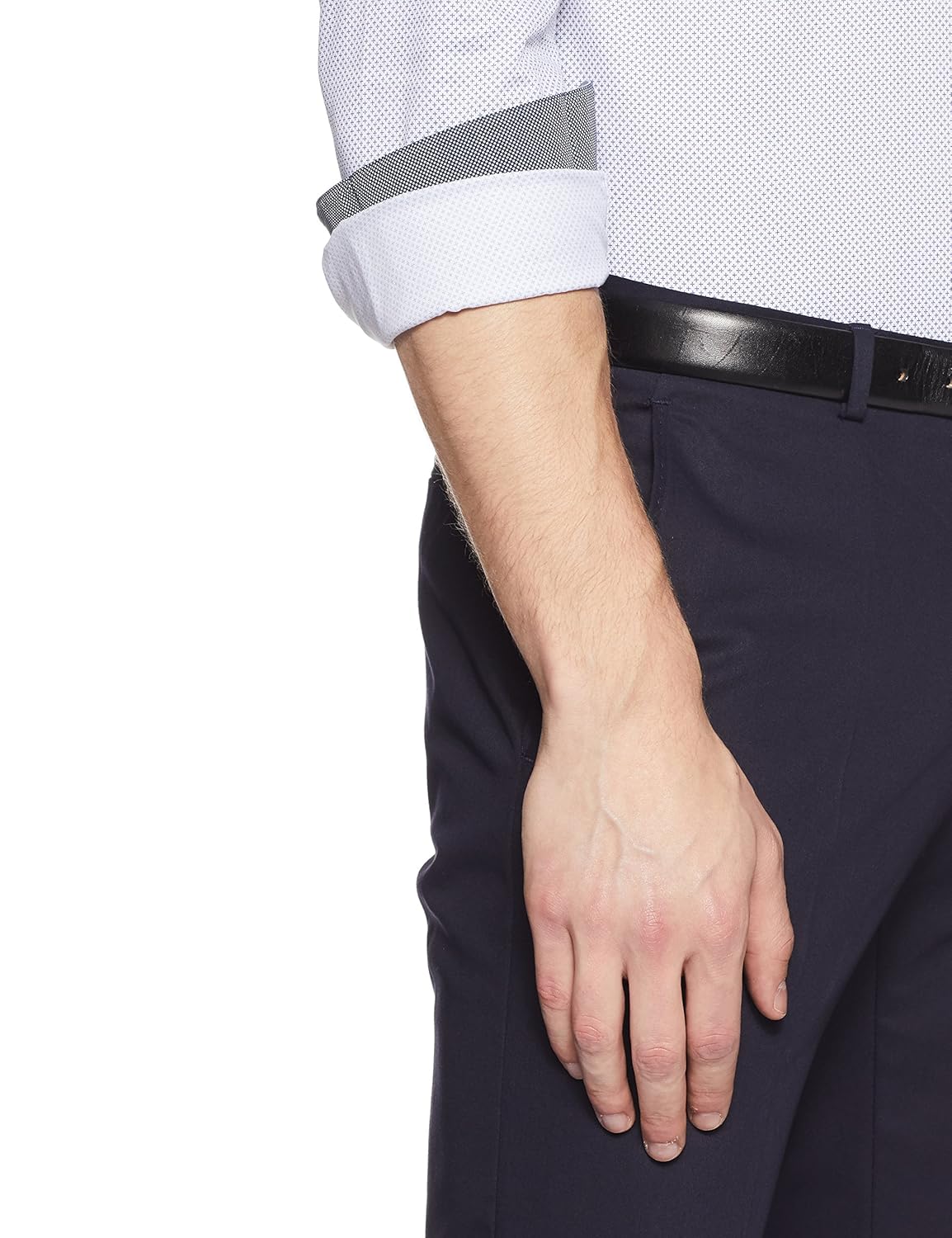 peter england men's printed slim fit formal shirt