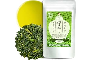 YAMASAN KYOTO UJI Fukamushi Sencha, Fukamushi Green Tea, Deep-Steamed Sencha, 100% Organic and Japanese, Loose Leaf Green Tea