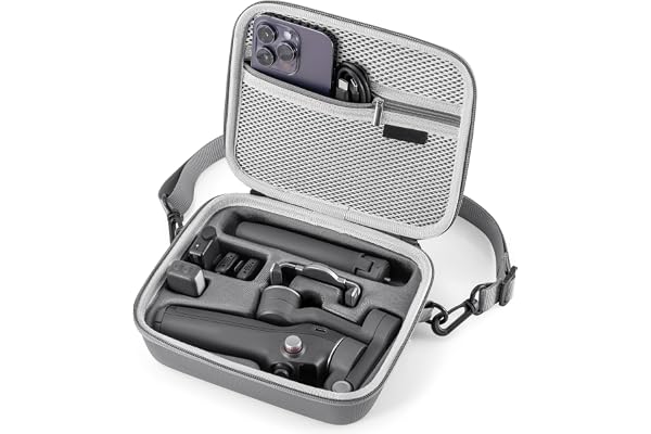 STARTRC PHOTO Osmo Mobile 7P/8 Case, Portable PU Shoulder Bag for DJI OM 7 Pro/OM8 Gimbal Stabilizer Travel Case for DJI Osmo Mobile 8/7/7P Accessories(Not for OM8P)