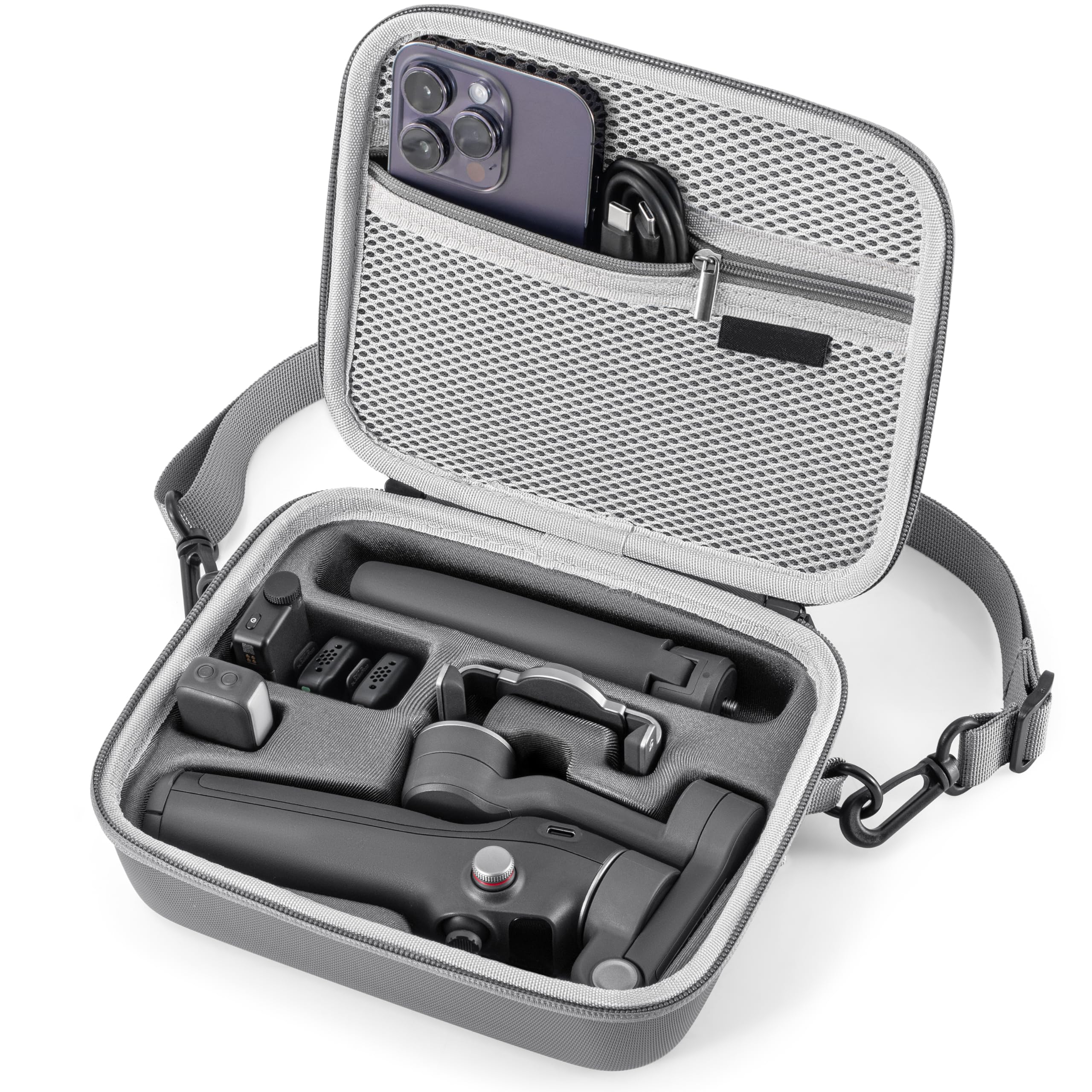 STARTRC PHOTO Osmo Mobile 7P Case,Portable PU Shoulder Bag for Dji OM 7 Pro/7 OM8 Gimbal Stabilizer Travel Case for DJI Osmo Mobile 7/7P Accessories
