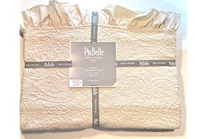 HOME GOODS Piubelle Piu Belle Portugal 100% Cotton-Hotel Luxury Matelasse All Season, Lightweight Quilt Coverlet Bedspread Textured Raised Patterns (Queen (U.S. Standard), Luzia), White