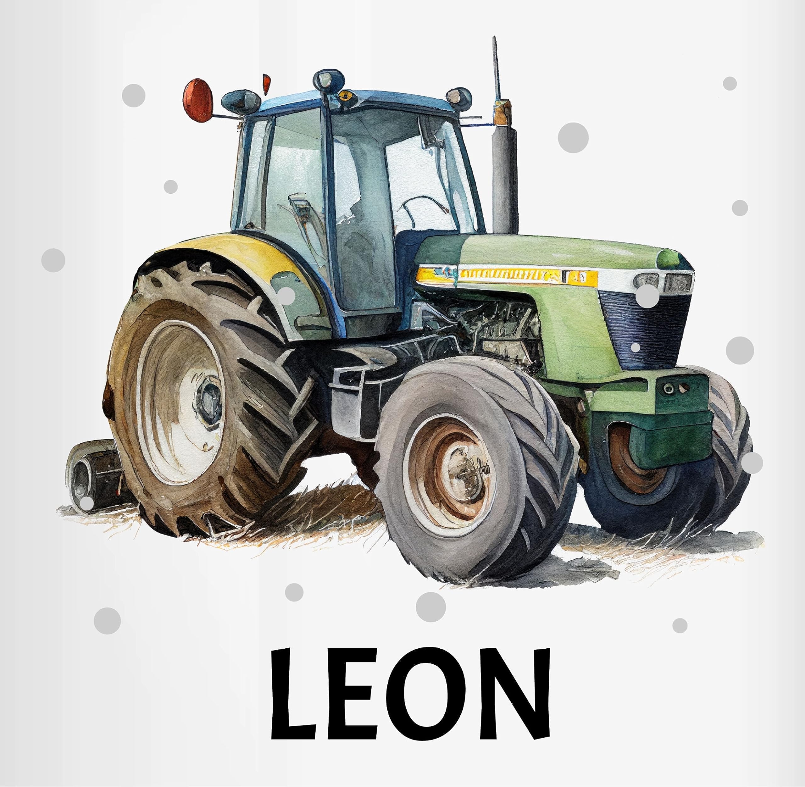 Tasse Tassen 325ml - Trecker Name I Trecker Fan I Traktor Geschenk personalisiert I Geschenk Landwirt - 325 ml - Hellgrün - geschenkideen für landwirte teetasse einschulung traktoren leon haferl 2