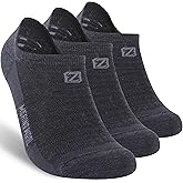 Athletic Running Socks, ZEALWOOD 3 Pairs Merino Wool Low Cut Ankle Anti-blister Cushion Hiking Socks For Men Women