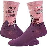 Crazy Dog T-Shirts Women's Not Today Cupid Socks Funny Single Valentine's Day Novelty Footwear