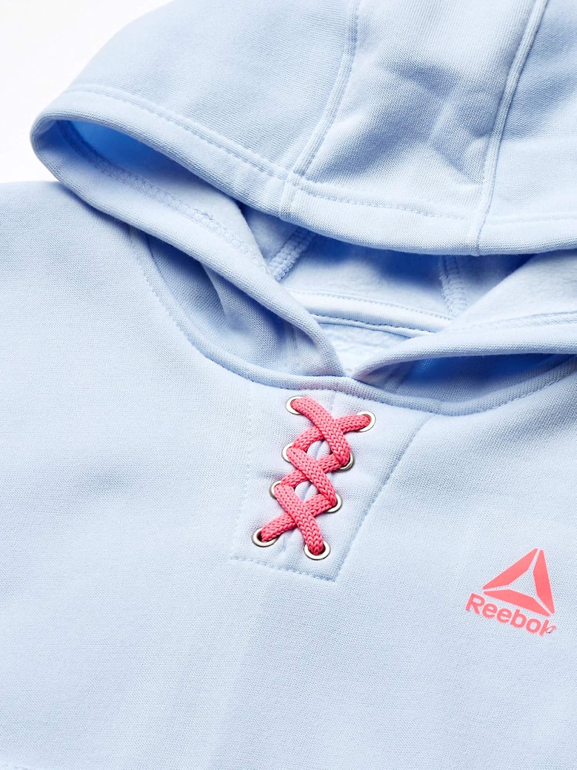 reebok women's fleece popover lace up hoodie