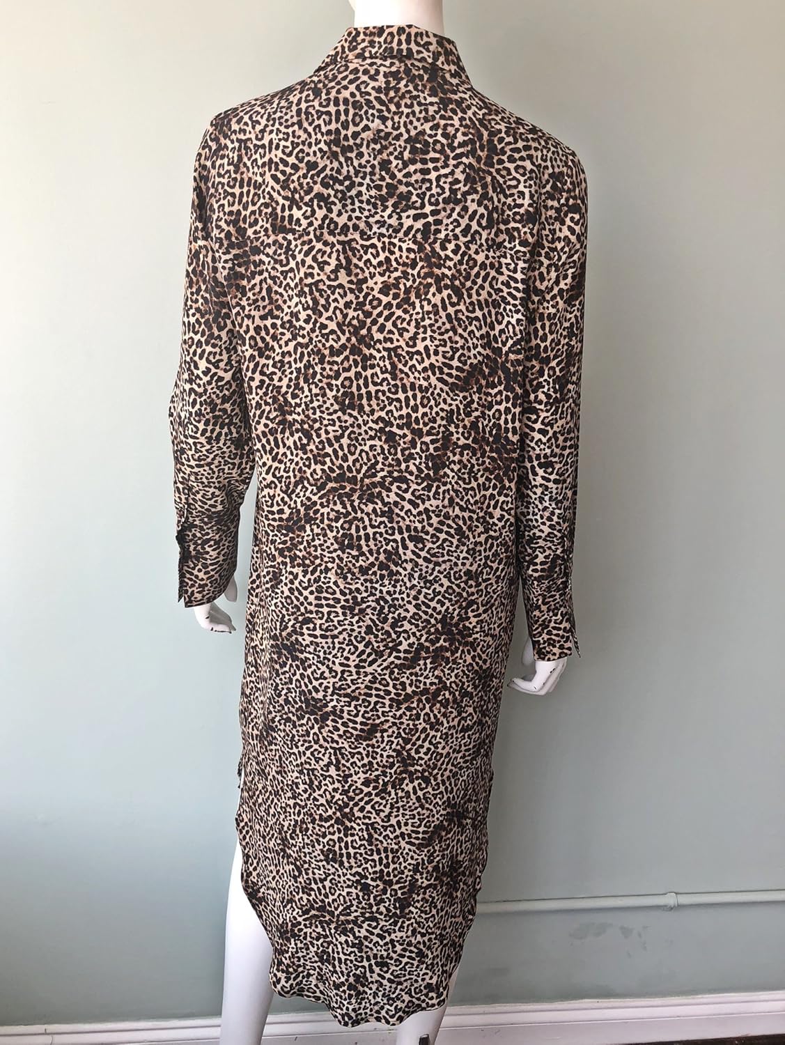 anine bing chelsea silk shirt dress