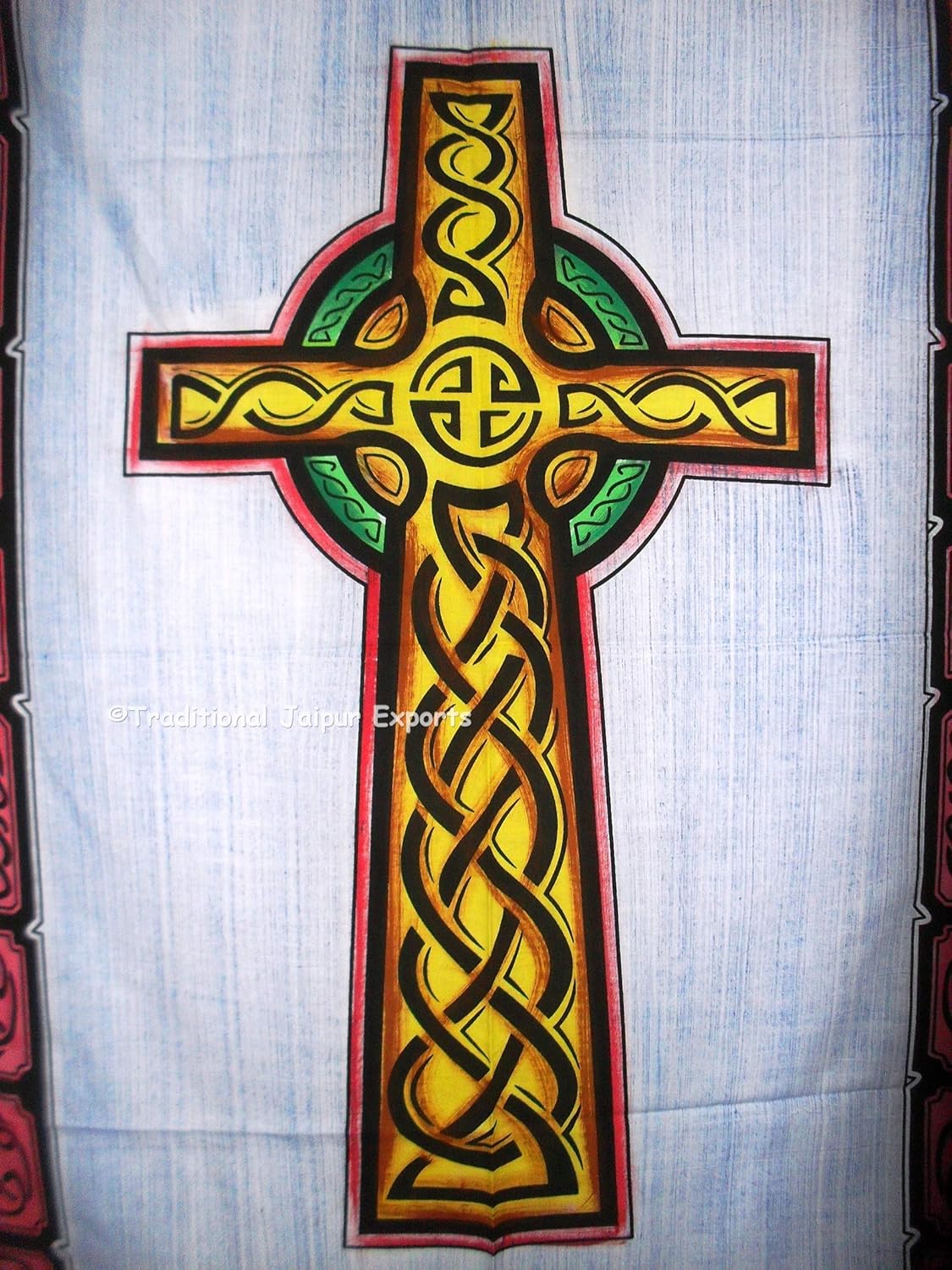 Amazon Com Hand Brush Painted Cross Christian Jesus Crucifix Symbol Of Christianity Wall Poster Indian Decor Bohemian Wall Hanging Hippie Dorm Room Decoration Gypsy Wall Art Size 30 X40 Good Luck Poster Posters