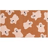 Halloween Outdoor Door Mat, Spooky Ghost Welcome Mat for Front Door | 17 x 29 Inch, Halloween welcome mat, ghost outdoor mat, outdoor Halloween mats for front door, spooky front door mat