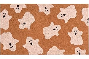WOIQEUWR Boo Ghosts Halloween Doormat Halloween Welcome Door Mats for Entryway Front Indoor Outdoors Decorative Entrance Mat (White Ghosts)