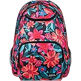 Roxy Women's Shadow Swell Backpack | Travel | Everyday Carry | Work | Gym | 21L | Recycled Polyester, Anthracite Floral Fiesta