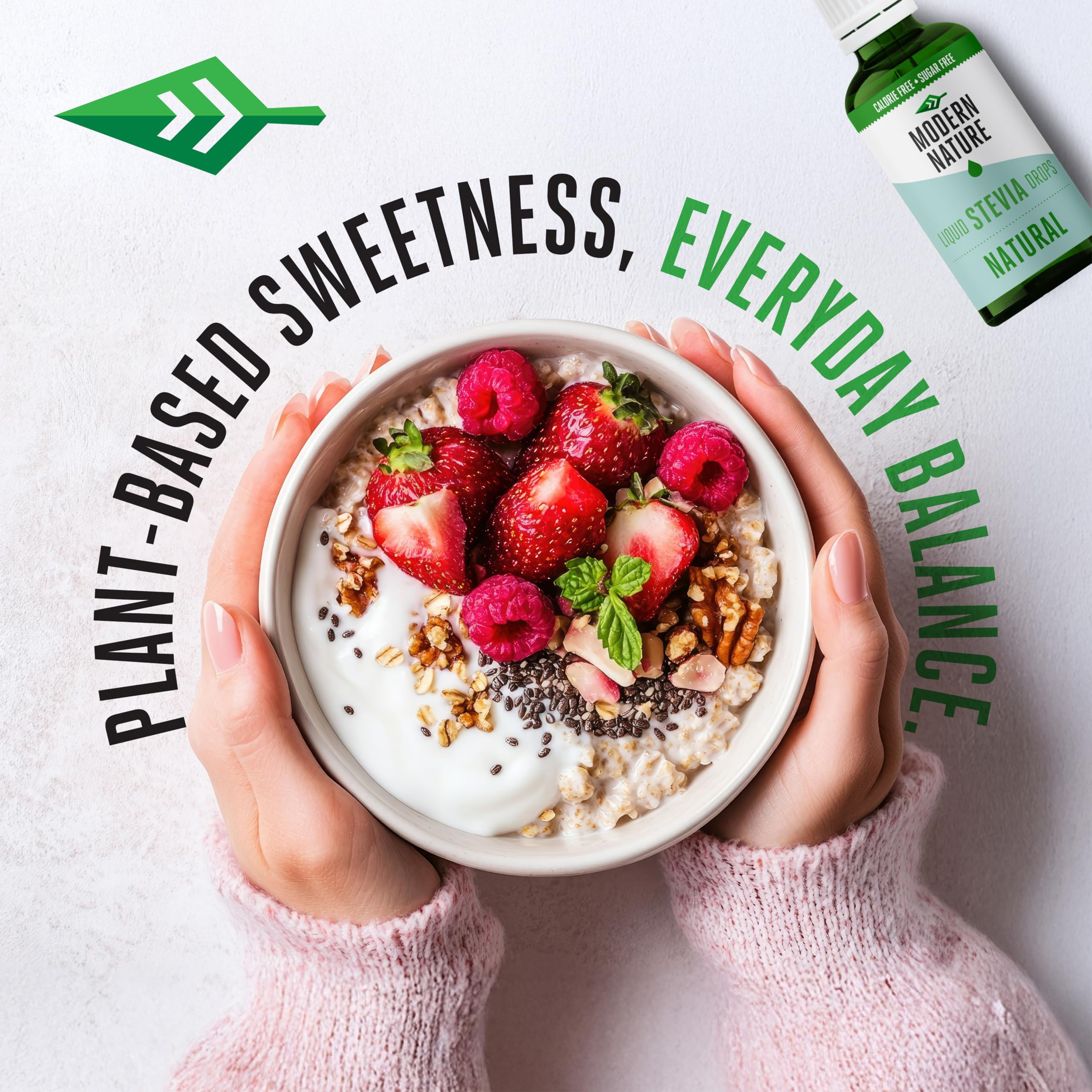 Modern Nature Standard Stevia Drops - Aroma Geschmackstropfen Flavdrops - Flüssige Stevia Tropfen Süßstoff – Flavour Drops - Kalorienfrei, Zuckerfrei Kaffee-Sirup Alternative – Keto Süßungsmittel 50ml 5