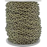 CleverDelights 4x6mm Cable Chain - Antique Bronze Color - 30 Feet