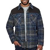 Coleman Diamond Quilted Flannel Shirt Jacket - Mens Plaid Flannel Winter Jacket for Outdoor Hiking, Camping, and Hunting