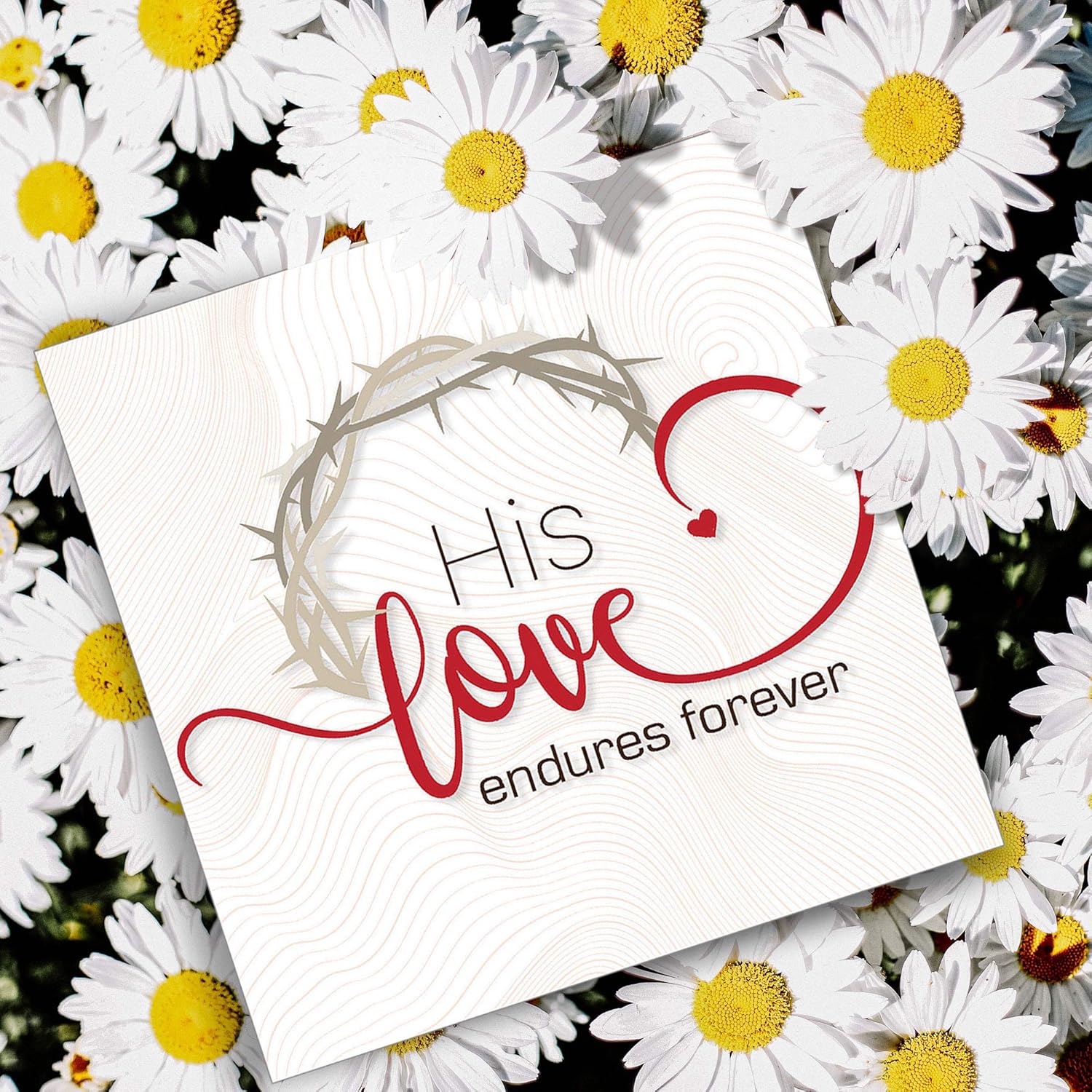 Religious Easter Cards, His love endures forever, pack of 5 - Image 3