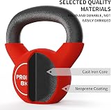 PROIRON 8kg Neoprene Kettlebell Flat Bottom Cast Iron Home Gym view 5