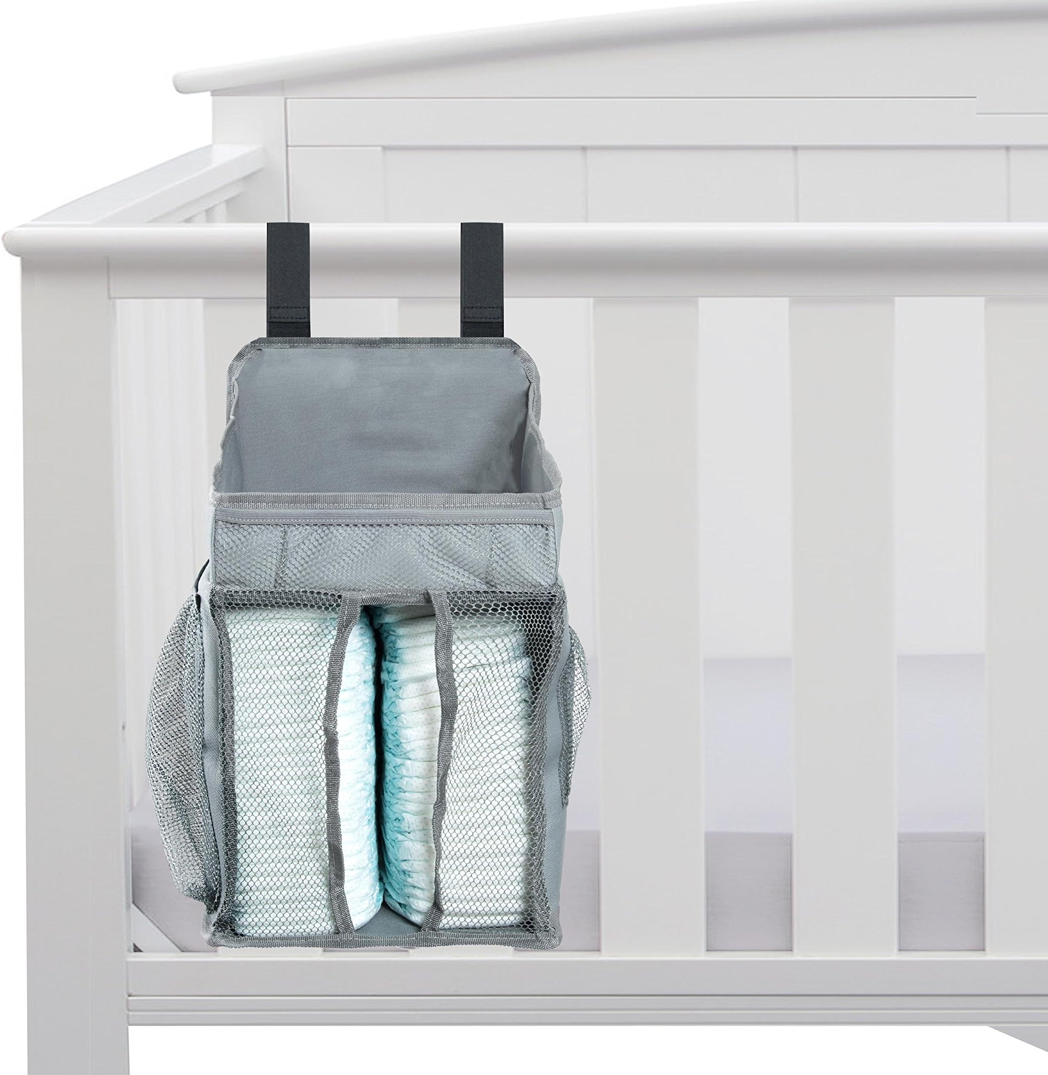 Baby Nursery Organizer - Diaper Organizer - Large Pockets - Space for Diapers & Wipes, Creams & Lotions