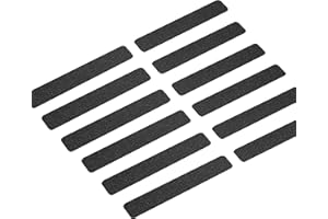 LIFEGRIP STAY ON TRACK LifeGrip Anti Slip Traction Treads Black (12-Pack), 2" X 12", Best Grip Tape 80 Grit Non Slip, Pre-Cut Strips, Rounded Corners - Right Size and Ready to Use for Easy Application