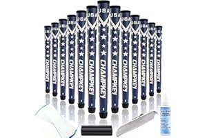 CHAMPKEY Comfortable Polyurethane Golf Grips 13 Pack - Multi Texture Control Golf Club Grips - Come with Full Repair Kits