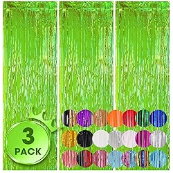 Voircoloria 3 Pack 3.3x8.2 Feet Neon Green Foil