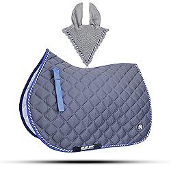 GLP Numnah Saddle Pads with Matchy Fly Veil Bonnet